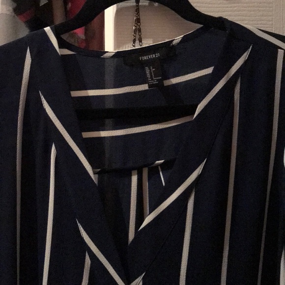 Navy and white blouse - Picture 2 of 2